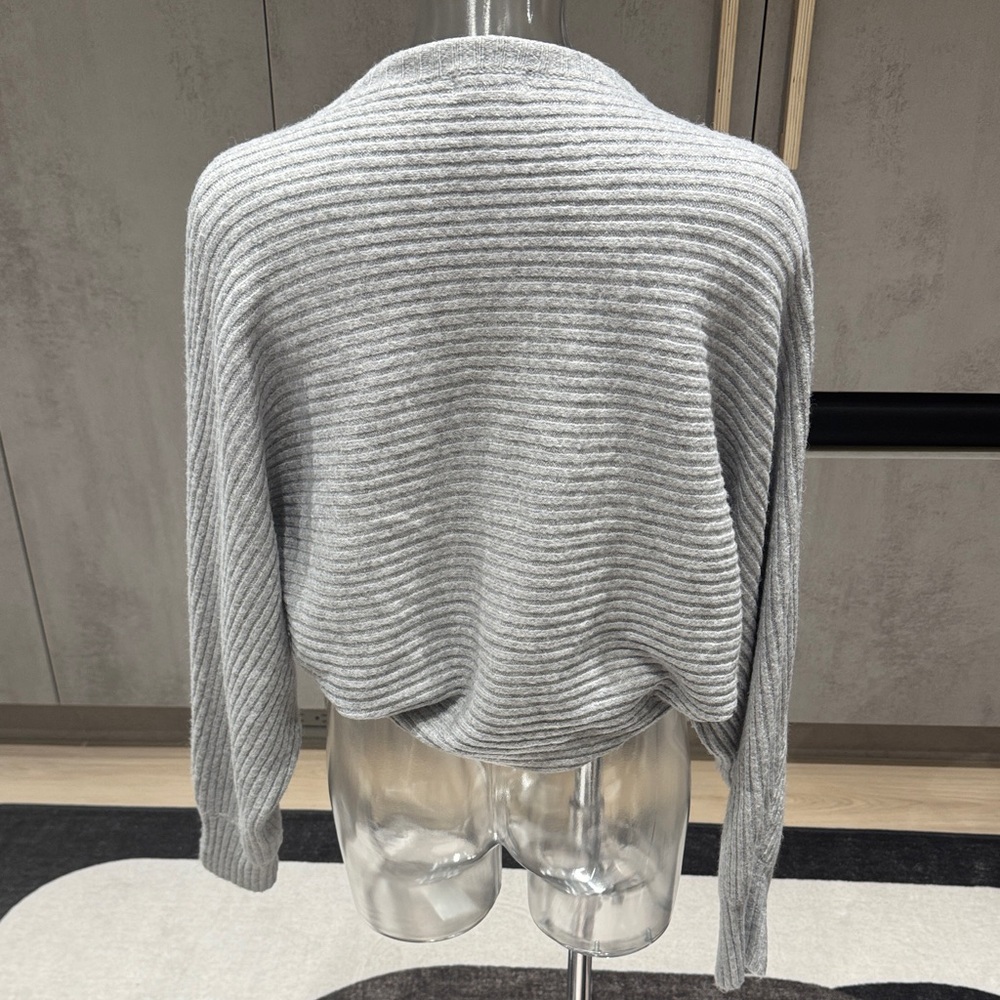 Ardene Gray Ribbed Cardigan - Picture 2 of 3